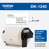 Rollo 600 Etiquetas Brother Dk1240 Pre Cortadas Nb 50.5mm X 101mm